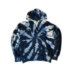 Santa Cruz Skateboards Blue Tie Dye Pullover Hoodie Size Small Skate Surf